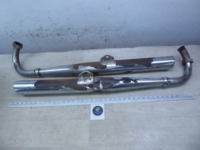 Yamaha YDS3 1966 Catalina Y21034) Juego de tubos silenciadores cabezales de escape izquierdo derecho Foto 1 de 4