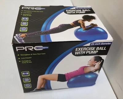 Pro Strength Exercise Ball With Pump 24 Inch Diameter New - Image 1 of 2
