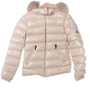 Moncler BADYF 24 years Nylon Down jacket 12A Kids Beige hoods Removable fur - Picture 1 of 14