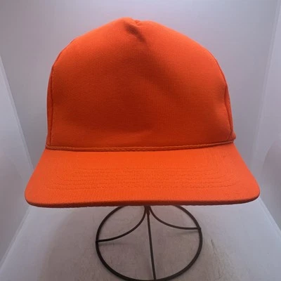 Vtg YA Youngan Blaze Orange Deer Buck Hunting Adult SnapBack Hat Baseball Cap - Image 1 of 4