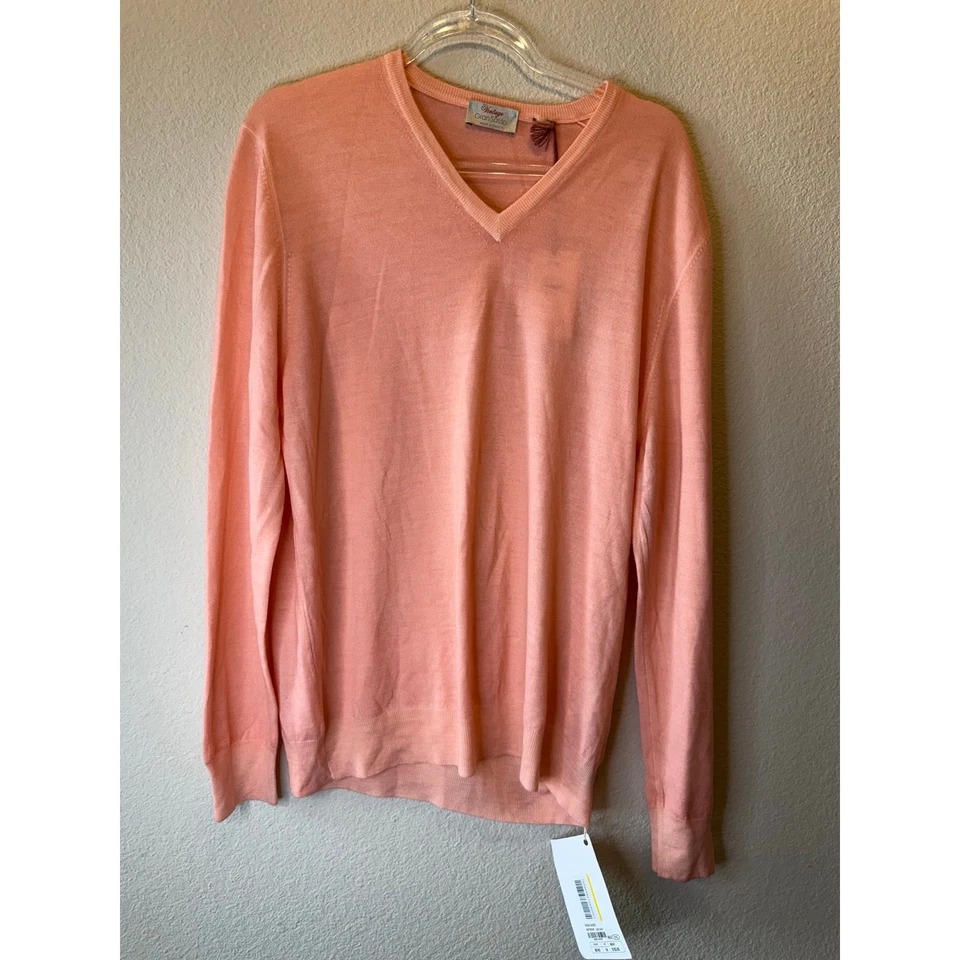 Nuevo con etiquetas Suéter Pullover Gran Sasso Manga Larga Cuello en V Rosa Claro Para Hombre Talla XXXL Foto 1 de 3