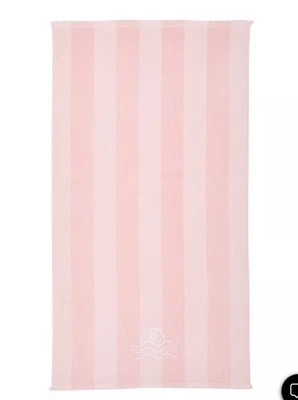 NUEVO CON ETIQUETAS VICTORIA'S SECRET Toalla Borla Rosa Rayas Playa Baño Foto 1 de 4