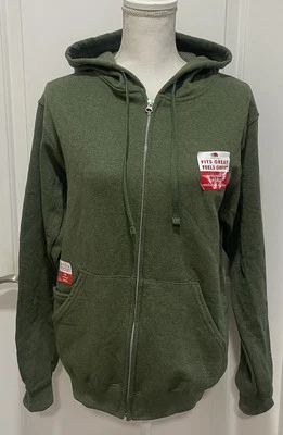 Fruit Of The Loom Hombre’s Pequeña Verde Cremallera Completa Chaqueta Sudadera con Capucha Sudadera en Blanco Foto 1 de 4