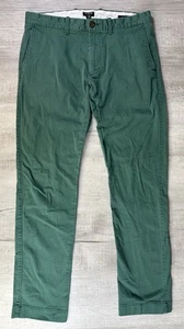 J Crew Flex Slim Pants Green Dress Slacks Men’s Size 32X32 (Actual 32X29) - Picture 1 of 18