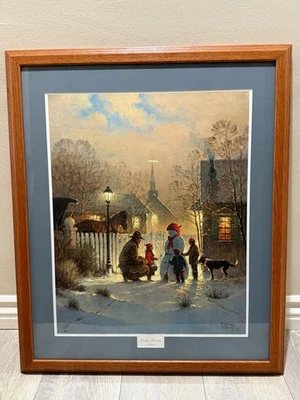 Litografía firmada y numerada de G. Harvey "Daddy's Priorities" edición limitada 3817 Foto 1 de 4