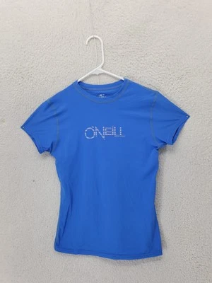 Camisa ajustada activa manga corta mezcla nailon logotipo azul pequeño Oneill para mujer Foto 1 de 4