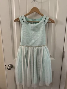 Bonnie Jean Special Occasion Girl’s Size 14 Beautiful Teal & White Dress. - Picture 1 of 6