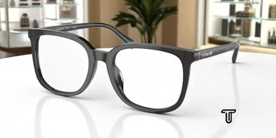 Lente de demostración COACH HC6227U 5793 transparente gris oscuro 54 mm para hombre Foto 1 de 4