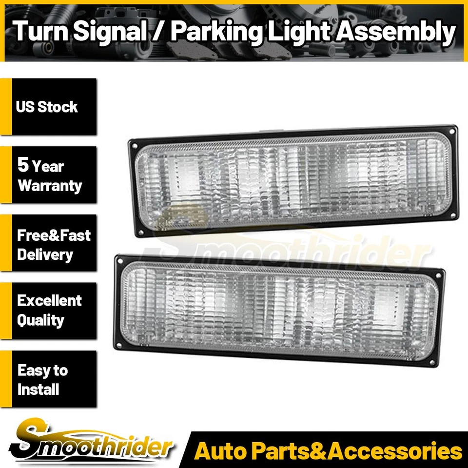 TYC 2pcs Front Turn Signal/Parking Light Assembly For Chevrolet C1500 1988-1989 - Image 1 of 4