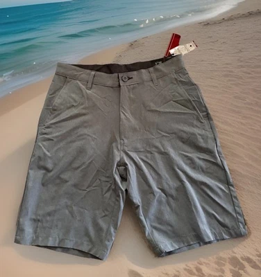 NEW Mens 30-31 Ron Jon Surf Shop Walk Board Shorts World Core II Gray 10” Inseam - Image 1 of 4