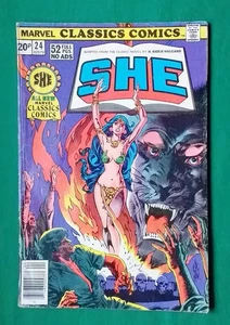 Marvel Classics Comics Volume 1 Number 24 1977 She Very Good Condition - Picture 1 of 2