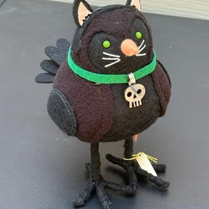 Target Hyde and Eek Featherly Friends 2025 Shady Black Cat Bird Figurine - Picture 1 of 9
