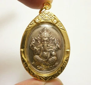 LORD GANESHA GANESH GANAPATI VINAYAKA OM HINDU AMULET DEVA SUCCESS LUCKY PENDANT - Picture 1 of 7