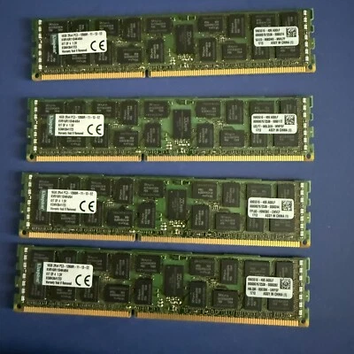 Kingston 64 GB DIMM 1600 MHz PC3-12800 DDR3 SDRAM Memory (KVR16R11D4K4/64) #S-49 - Image 1 of 4