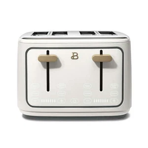 Schöner 4-Scheiben-Toaster mit Touch-aktiviertem Display, weiße Glasur von Drew - Bild 1 von 7