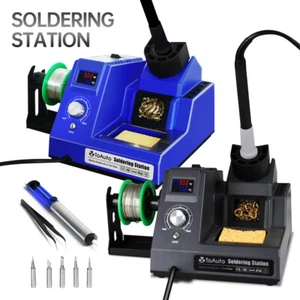 110V SMD Digital Rework Soldering Iron Station Solder Kit LED Dispaly Auto Sleep - Picture 1 of 33