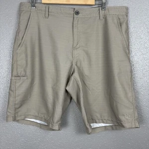 Da Hui Khaki Hybrid Collection Board Shorts Mens Sz 36 Surf Swim Trunks - Picture 1 of 18
