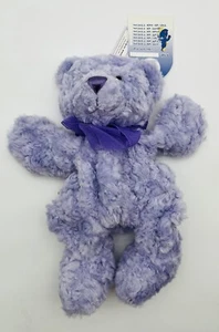 Build A Bear 2005 Unstuffed Nikki's Cancer Awareness Bear III cinta púrpura nueva con etiquetas - Imagen 1 de 6