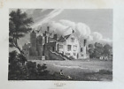 ANTIQUE PRINT NEW HALL YORKSHIRE 1801-15 PUB BEAUTIES OF ENGLAND & WALES