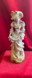Vintage L&M INC Lipper & Mann Victorian Women Figurines Bisque Porcelain - Picture 1 of 14