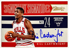 2010-11 Panini Classics Bill Cartwright On-Card Auto #'d 25/49 Chicago Bulls