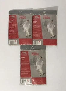 Hooded Clear Vinyl Ponchos Lot of 3 Rain Poncho Northwest Territory Adult Size - Picture 1 of 3