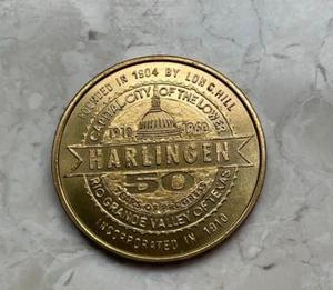 1960 Harlingen Texas TX Harlingen Golden Jubilee Token  bg - Picture 1 of 2