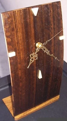 Mike's Handmade Real Wood Clock! Chestnut! Unique, Different, Full Sz. Brand New - Image 1 of 4