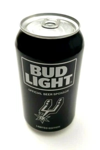 San Antonio Spurs NBA 2016 Limited Edition 12 Oz EMPTY Bud Light Beer Can Black - Picture 1 of 9