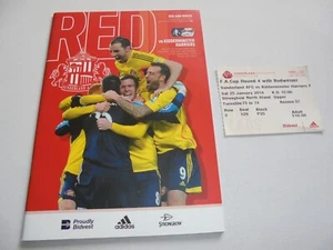 2013/14 SUNDERLAND v KIDDERMINSTER HARRIERS FA CUP PROGRAMME + TICKET 25.01.2014 - Picture 1 of 1