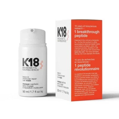 K18 Leave-In Molecular Repair Hair Mask 50ml Reverse bleach+ heat+ colour damage - Image 1 of 4