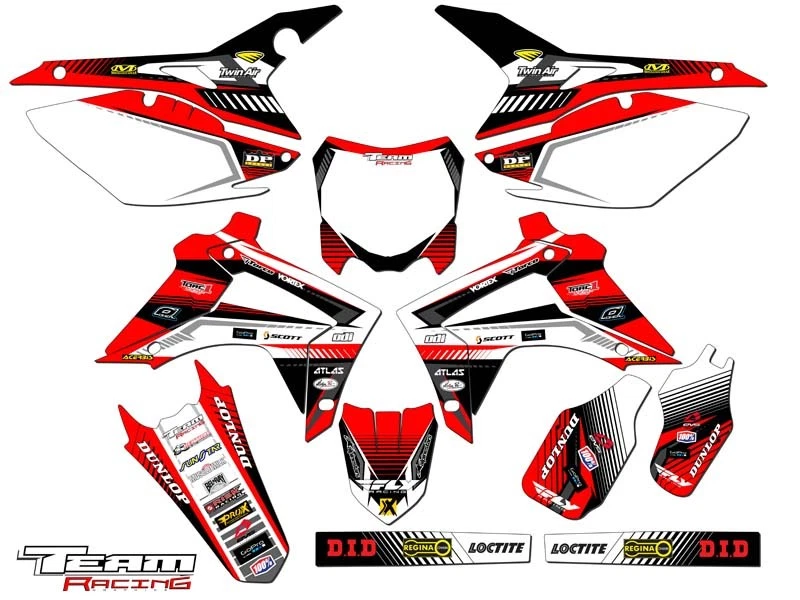 KIT DE GRÁFICOS HONDA CRF 250R 2014-2017 CALCOMANÍAS PEGATINAS DECORATIVAS CRF250R 250 R 2016 Foto 1 de 1