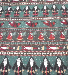 Old World Santa Debbie Mumm Sewing Fabric Remnant Christmas - Picture 1 of 2
