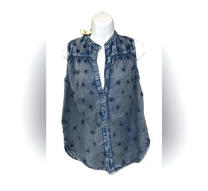 Nwt Pilcro Anthropologie Xs Oversized Boho Top Lace Embroidered Motif Loose Fit - Picture 1 of 2