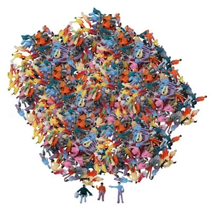 1000 x 1:200 Painted Model People Figures for model train layout Z Gauge - Picture 1 of 2