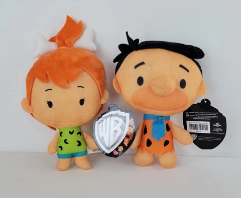 2 Flintstones Pebbles & Fred Combo Pack Plush Toy Factory Doll 8" rare Chibi New Cover