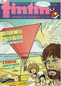 TINTIN N° 571 DE 1986 COMME NEUF AVEC POSTER CHIENS DE TRAINEAU - Imagen 1 de 1