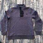 Spyder Men's Snap Button Quilted Pullover Sweatshirt Albion Gray $149 Size Small