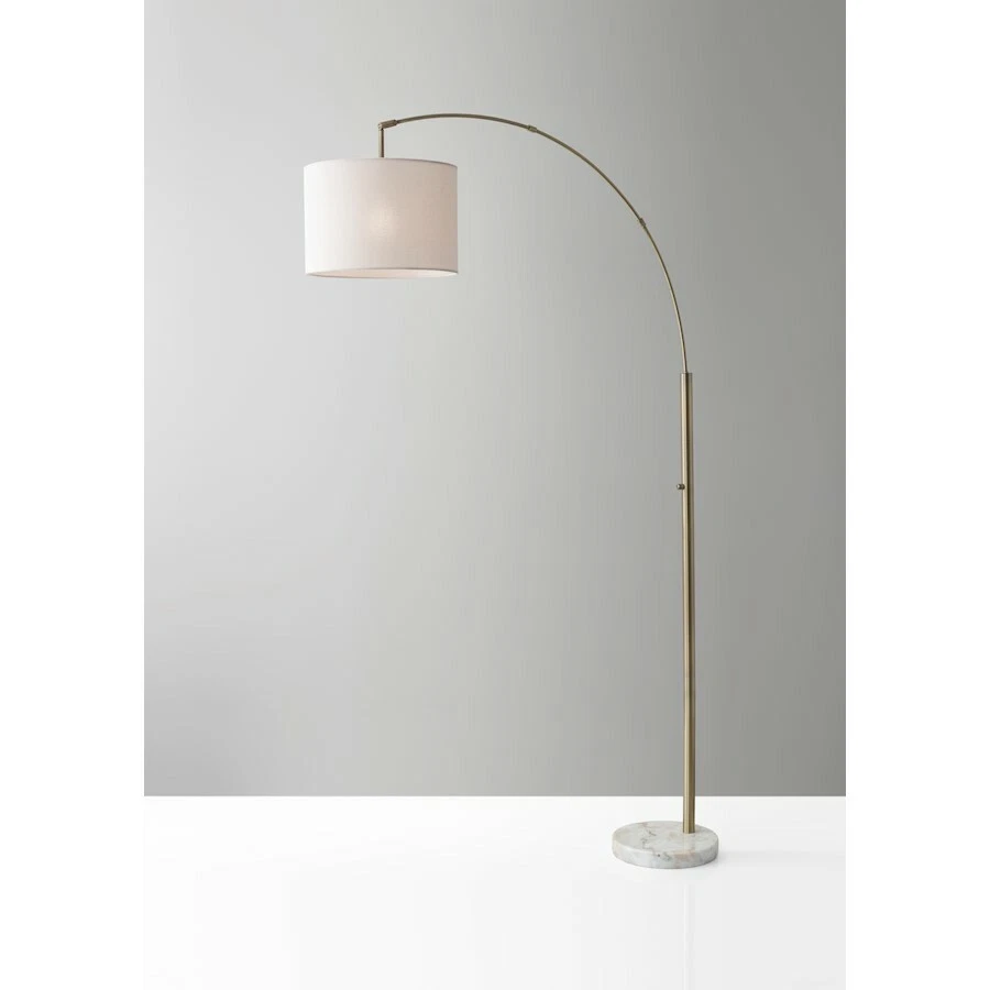 Adesso Bowery Arc Lamp, Antique Brass - 4249-21 - Image 1 of 1