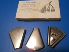 Le-sure triangular cones: fabric folders, rug braiding tools, set of 3, ~  1.5"
