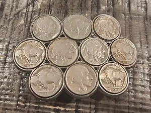 Buffalo Nickels Belt Buckle made of 1926, 1928, 1937 Indian Head Coins Vintage - Picture 1 of 7