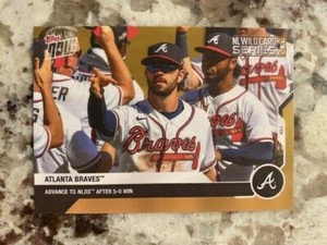 2020 TOPPS NOW POSTSEASON BONUS CARD ATLANTA BRAVES ADVANCE TO NLDS #ATL-1
