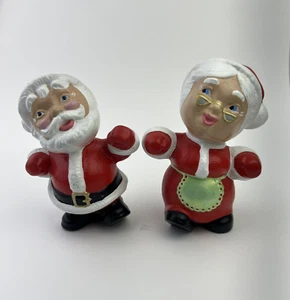 Cerámica Baldwin 1969 vintage decoración navideña Santa Claus y la señora Claus - Imagen 1 de 9