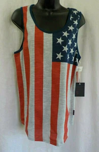 Brooklyn Cloth Mfg Co. Men Tank Top Size S NWT Grey Stars & Stripes Cotton Blend - Picture 1 of 12