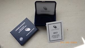 2013 W Proof American Silver Eagle- US Mint Packaging with COA...NO COINS !