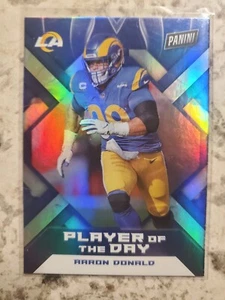 2022 NFL Player of the Day Silver Foil Aaron Donald Los Angeles Rams #46 - Picture 1 of 2