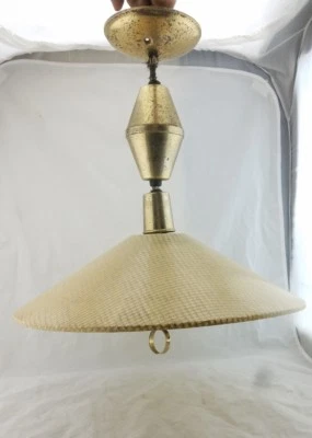  Lámpara de araña vintage años 30 Moe LUZ DE TECHO decorativa lámpara fibra de vidrio ¡ESCASO! Foto 1 de 4