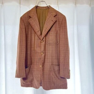 Good condition Loro Piana CARUSO 100% cashmere check tailored jacket - Picture 1 of 8
