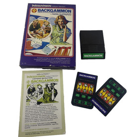Intellivision Backgammon (1980) Complete in Box with manual & Overlays