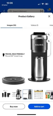 Cafetera Keurig K-Duo Plus de un solo servicio y jarra - negra/plateada Foto 1 de 4